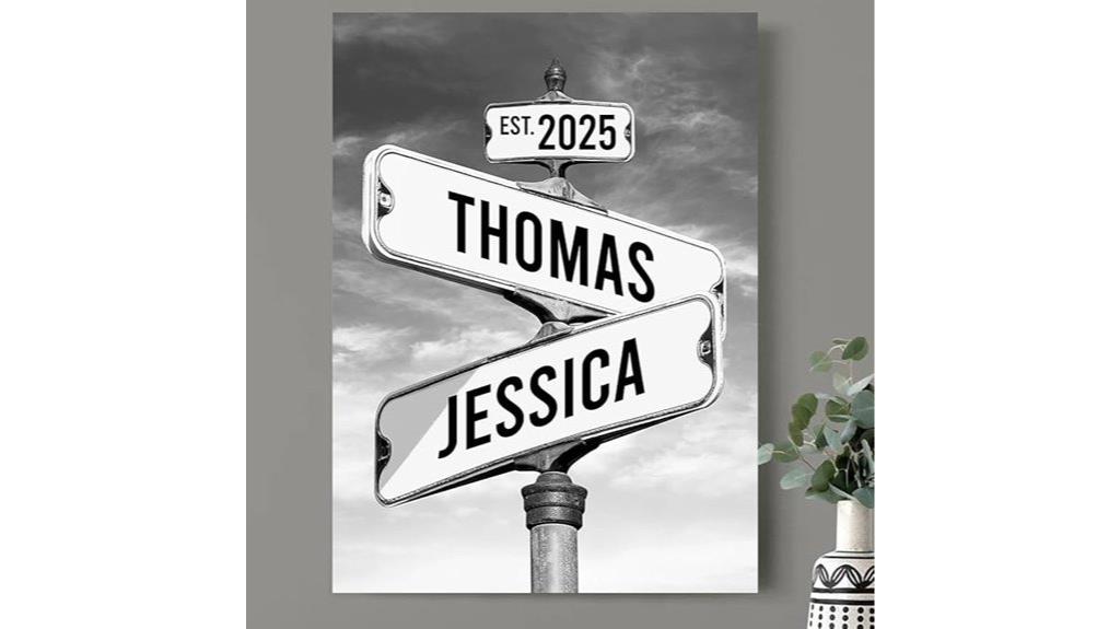 custom couple street sign