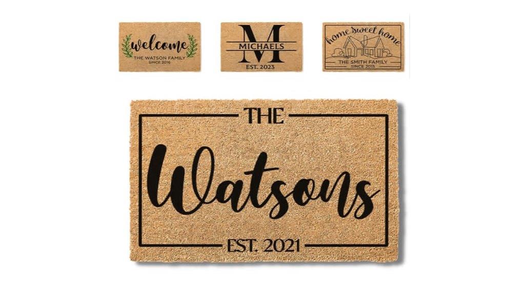 custom family name doormat