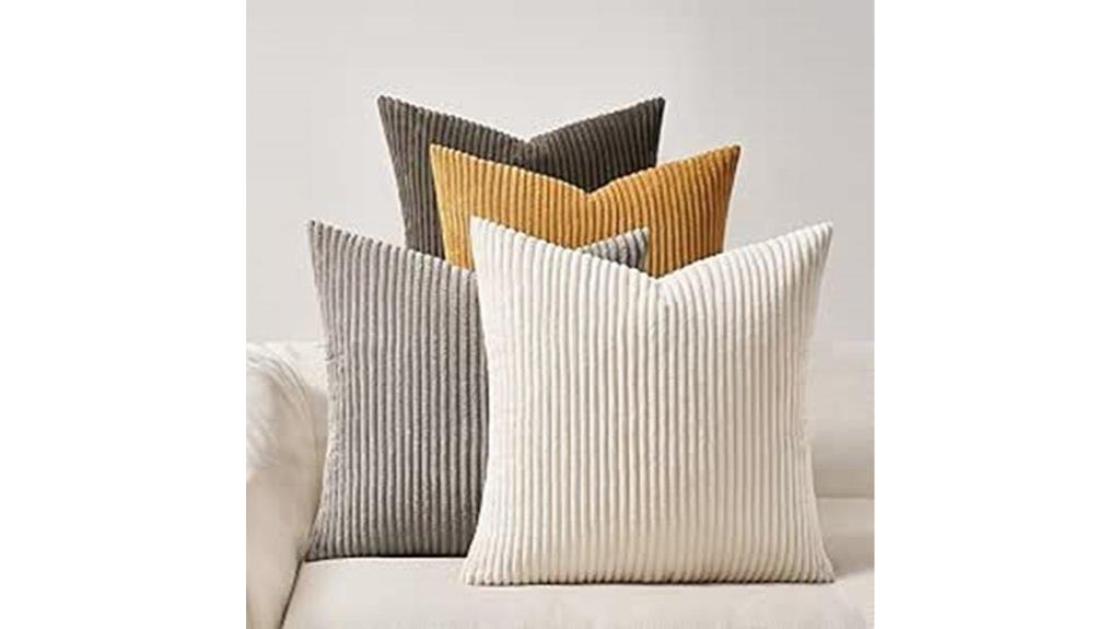 decorative brown pillow set