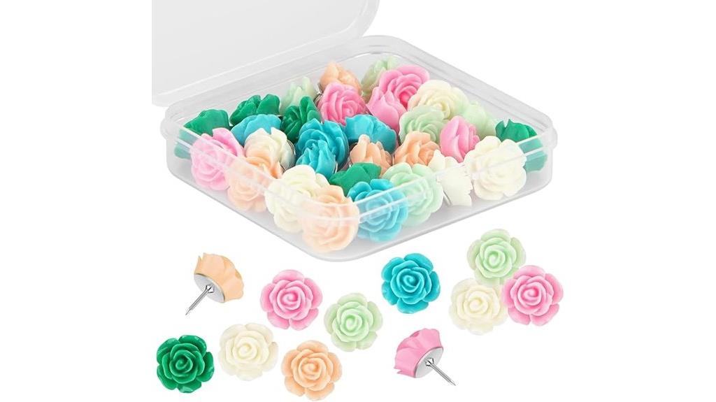 decorative flower cork pins