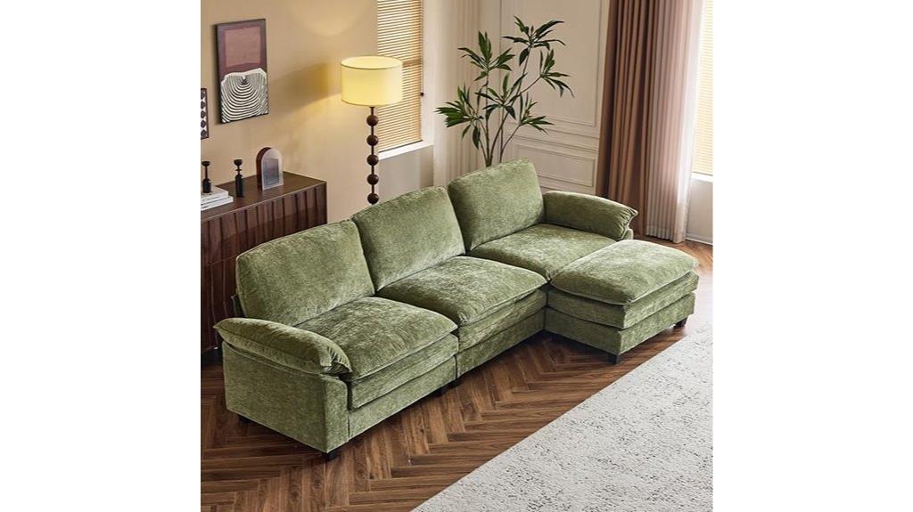 deep seat upholstered sectional