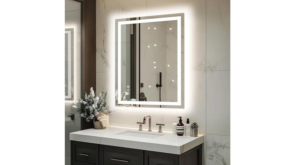 dimmable backlit led mirror