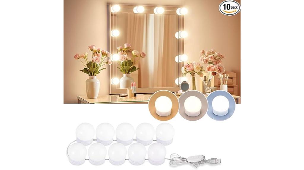 dimmable mirror vanity lights