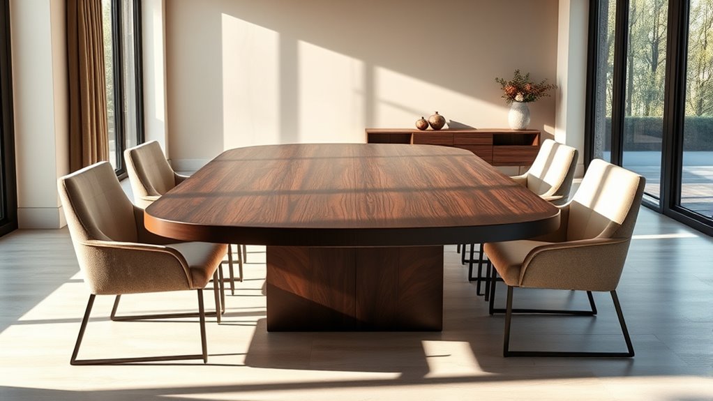 dining table shape and size