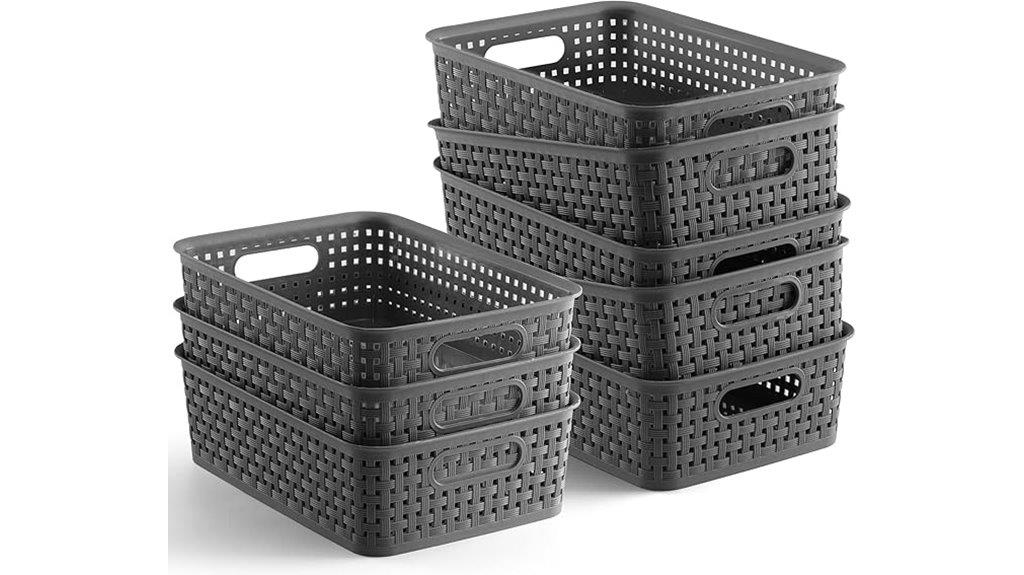 eight pack plastic baskets