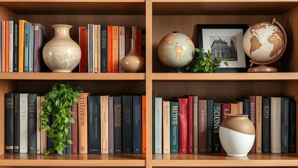 elegant bookshelf styling tips
