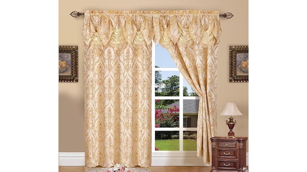 elegant jacquard curtain set