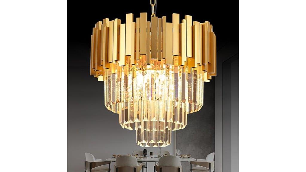 elegant multi tier gold chandelier