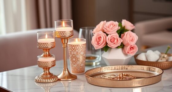 elegant rose gold decor