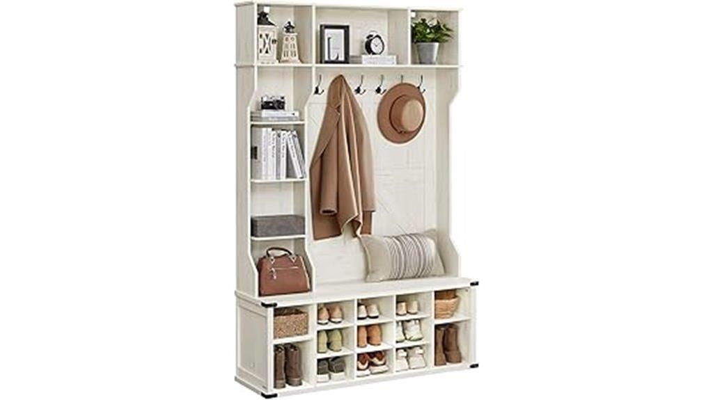 entryway organizer with bench