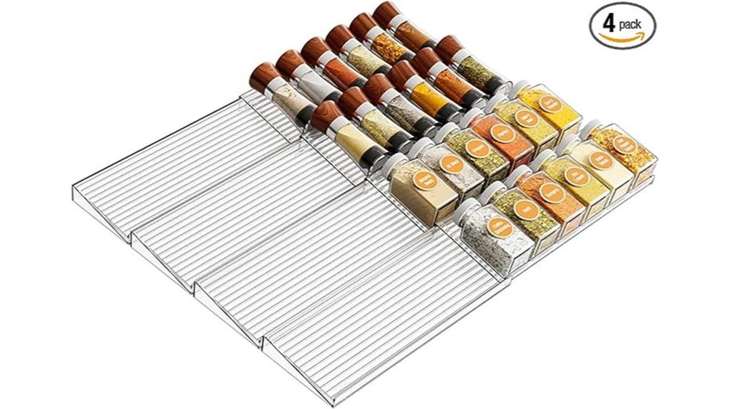 expandable 4 tier spice organizer