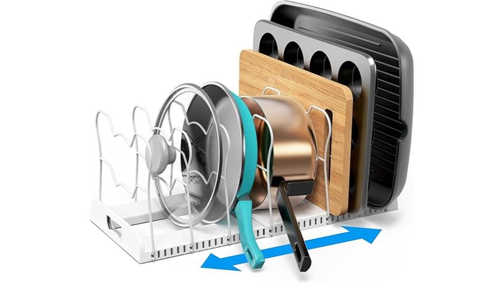 expandable pan organizer rack