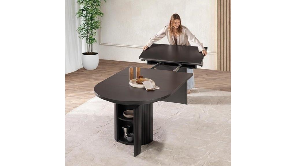 expandable round dining table