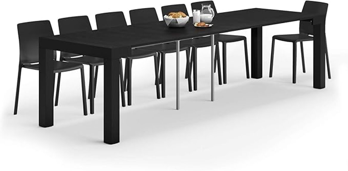 extendable console dining table