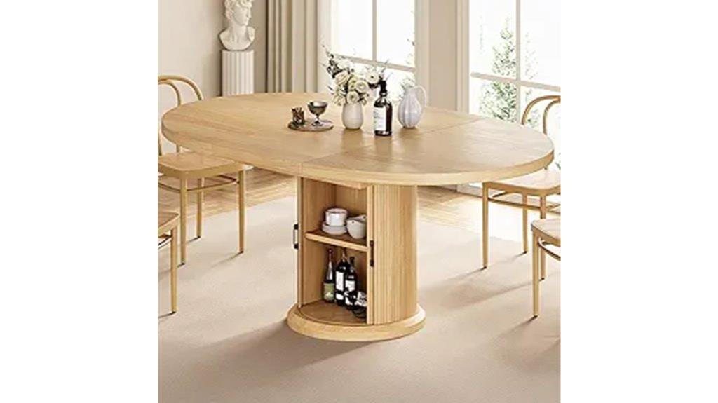 extendable round dining table