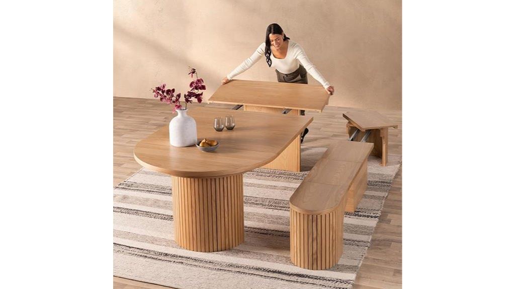 extendable round dining table