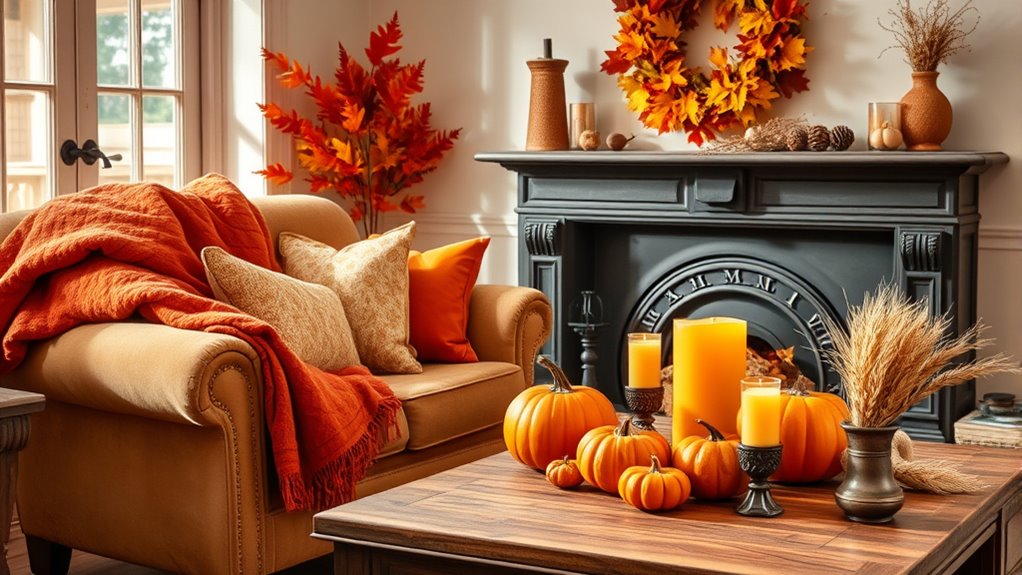 fall themed cozy home accents