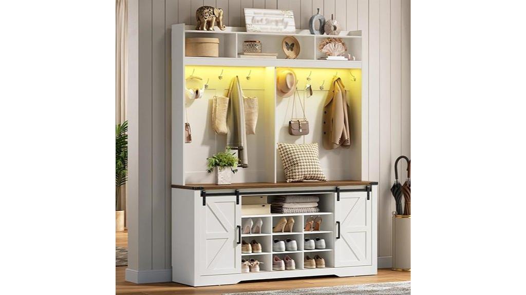 farmhouse style hall tree