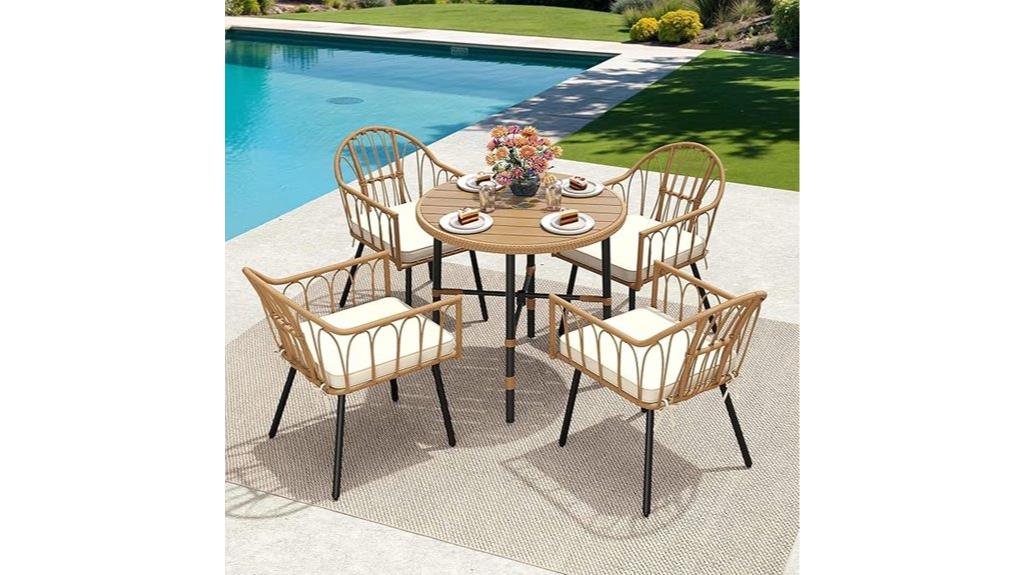 five piece outdoor dining set