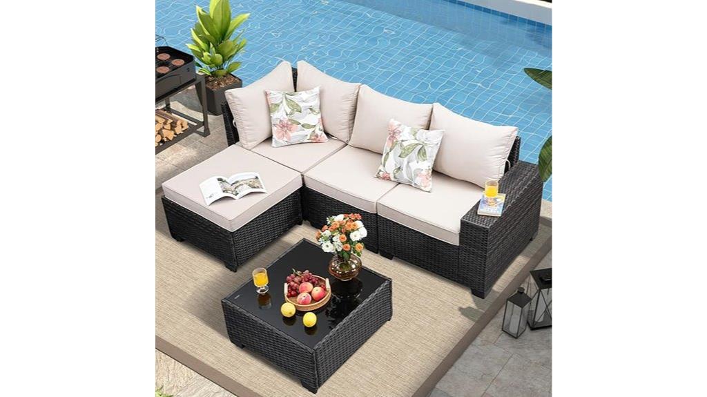 five piece patio set