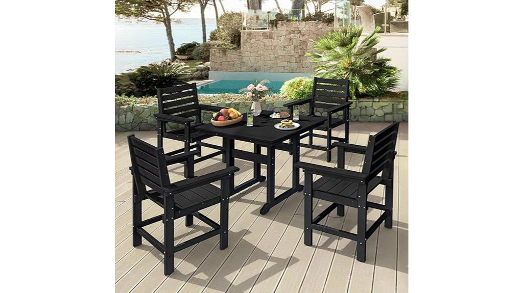 five piece patio set