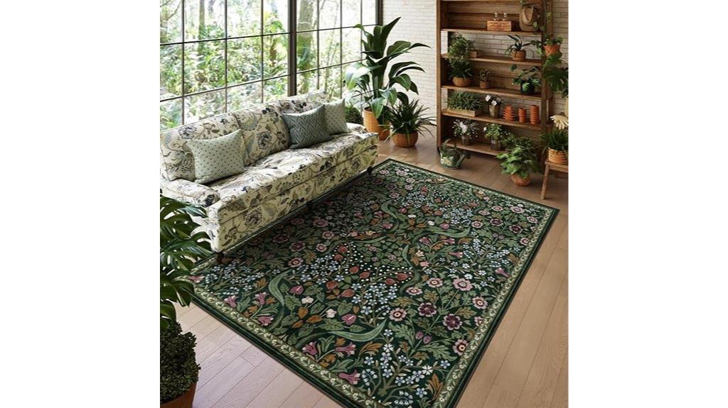 floral 5x7 washable rugs