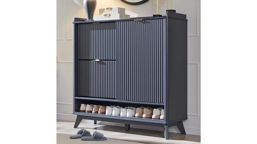 fluted shoe cabinet