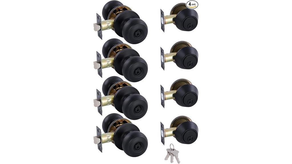 four pack door lock set