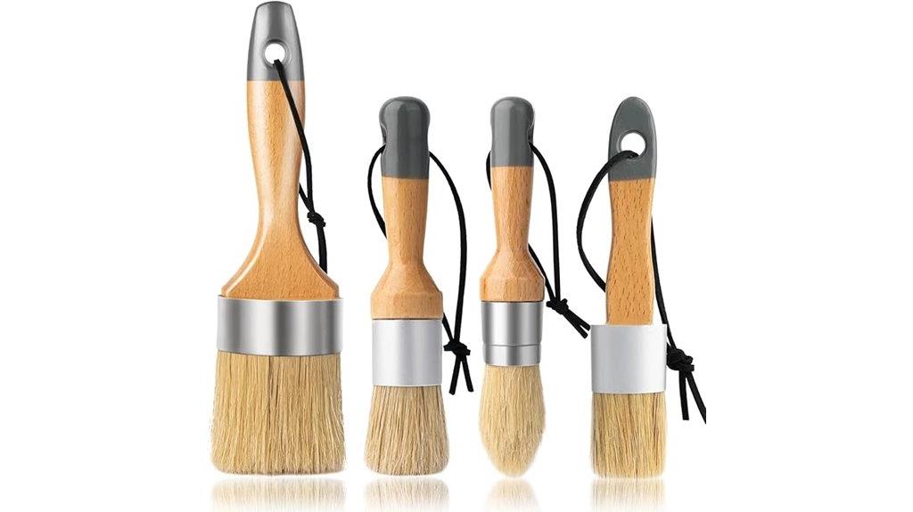 four piece paintbrush set