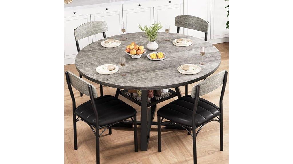 four seat round dining table