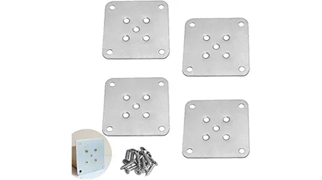 furniture leg mounting plates