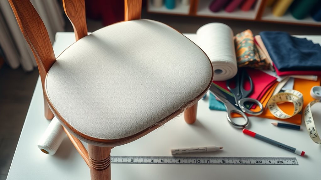 gather supplies and organize workspace