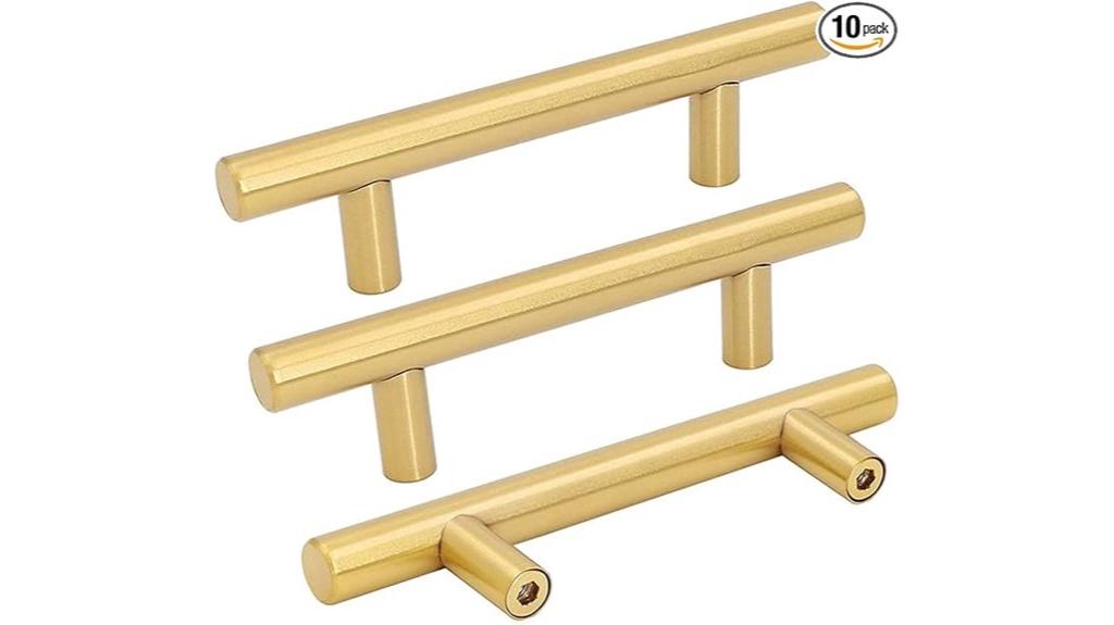 gold cabinet handle set