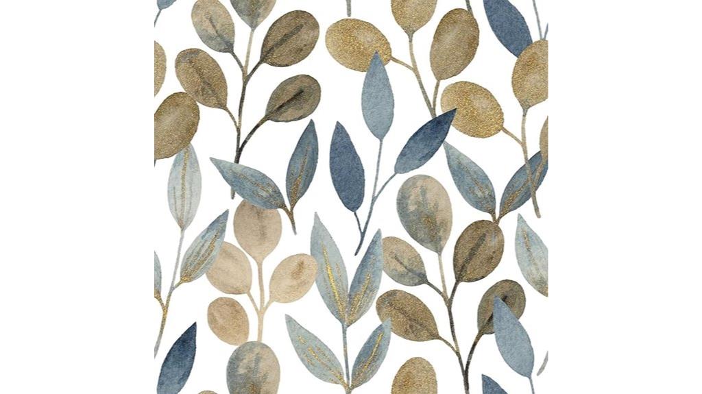 gold leaf floral wallpaper