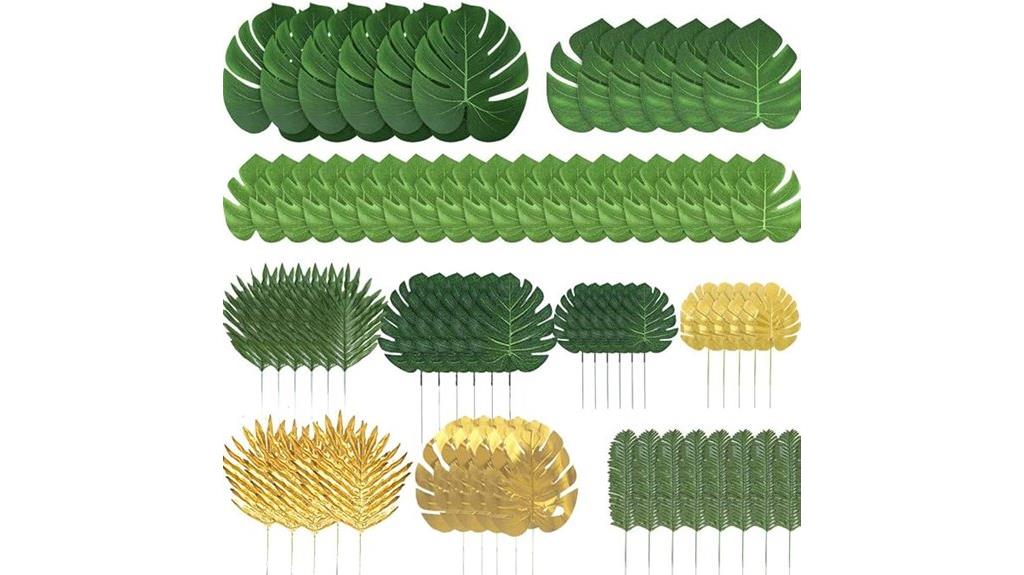 gold palm leaf decor