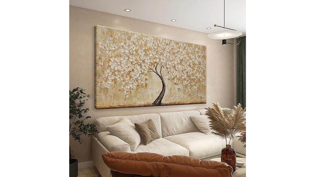 gold tree flower art