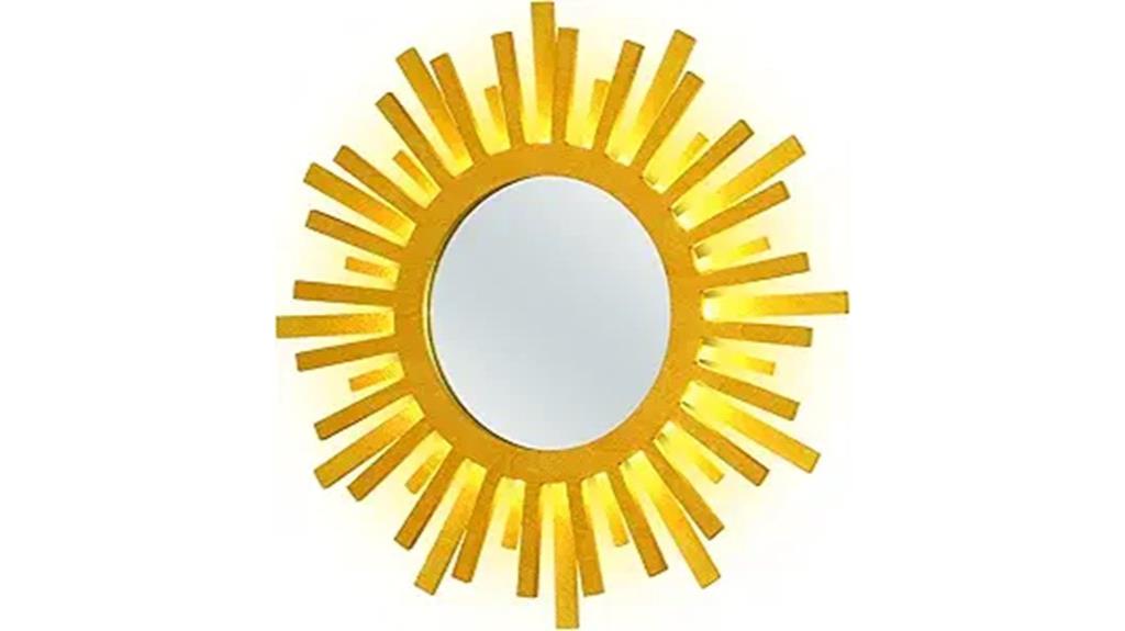 golden sun mirror wall