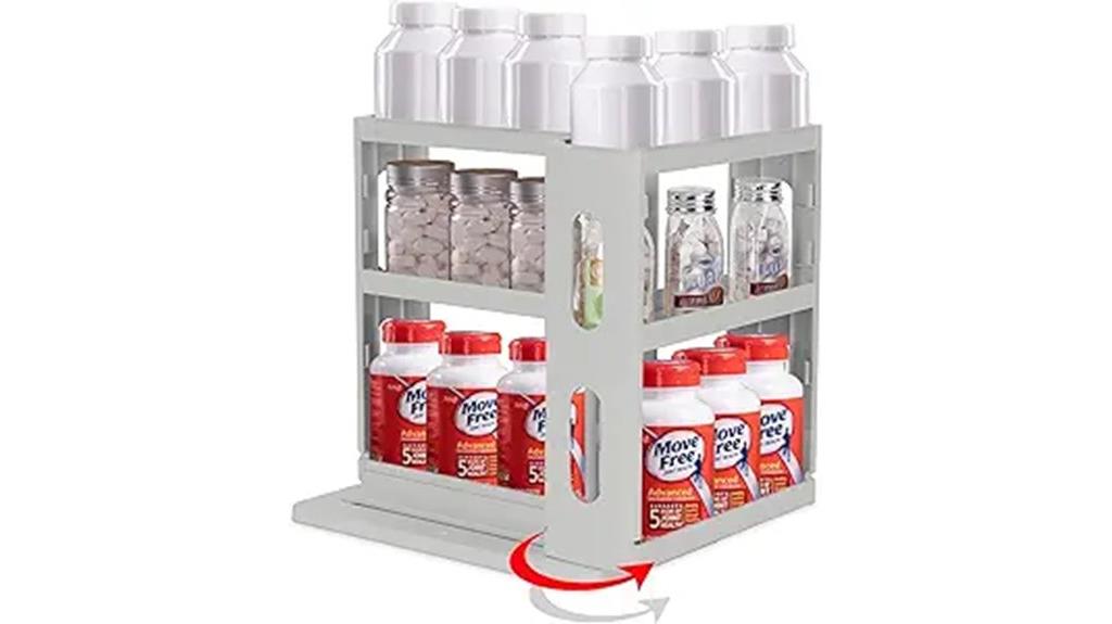 gray 3 shelf medicine organizer