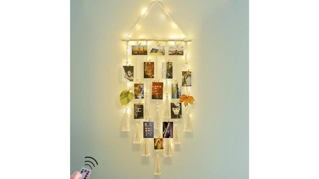 hanging photo display wall