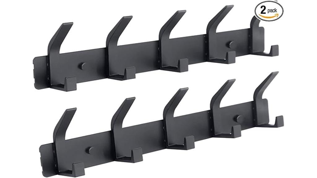 heavy duty black double hooks