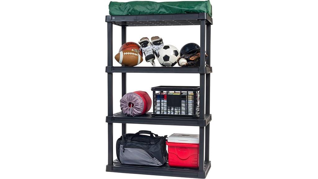 heavy duty black storage shelves