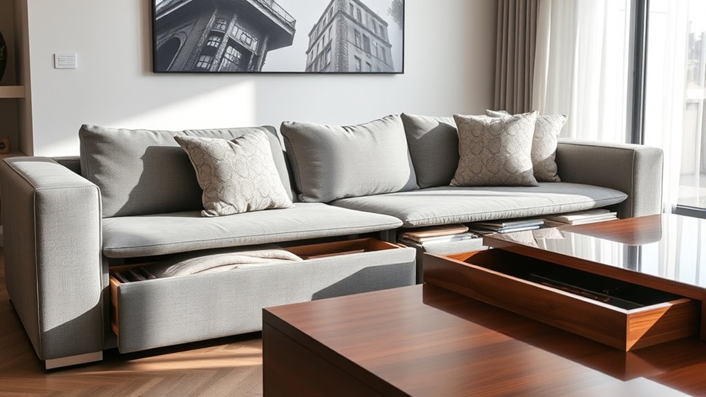 hidden multi purpose furniture storage