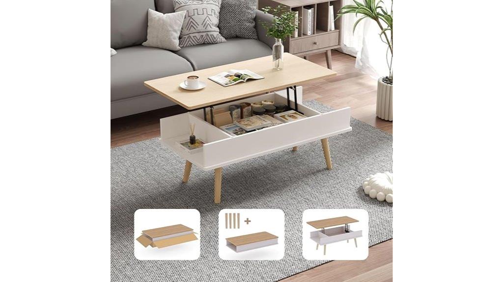 hidden storage lift table