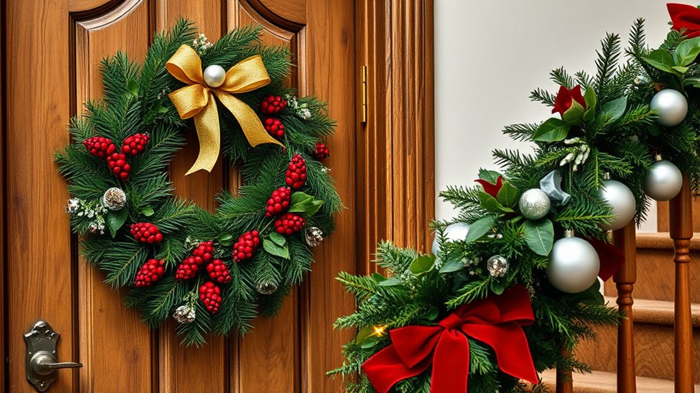 holiday wreaths and garlands