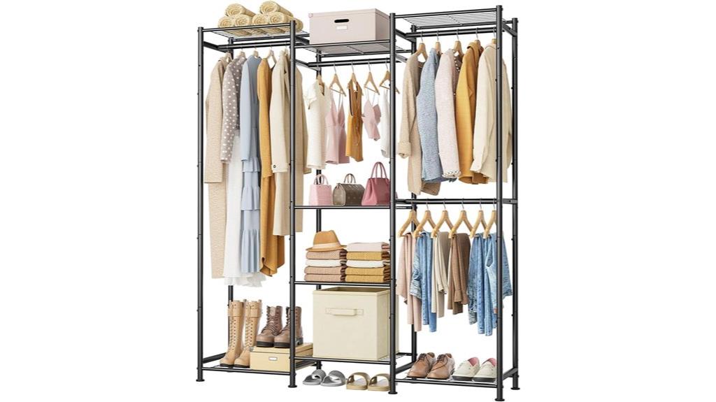homidec wardrobe closet with hanging rods