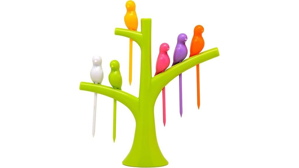 hummingbird fruit fork set