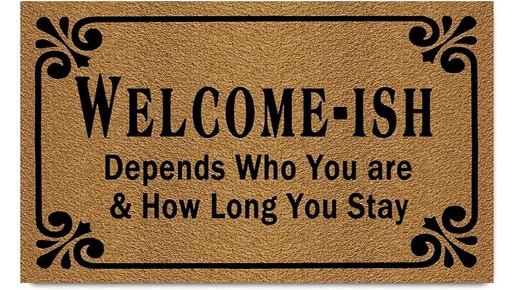 humorous non slip door mat