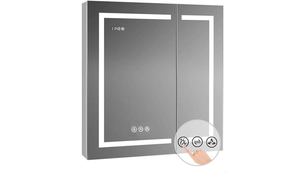 illuminated bathroom medicine cabinet