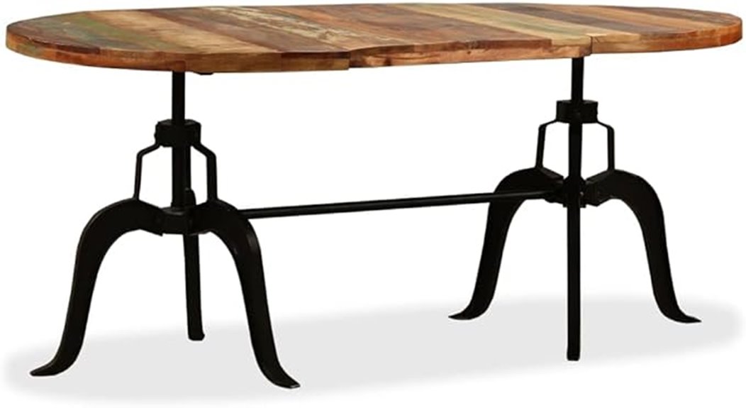 industrial reclaimed wood table