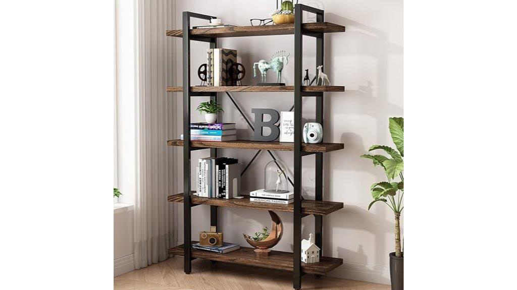 industrial solid wood shelving